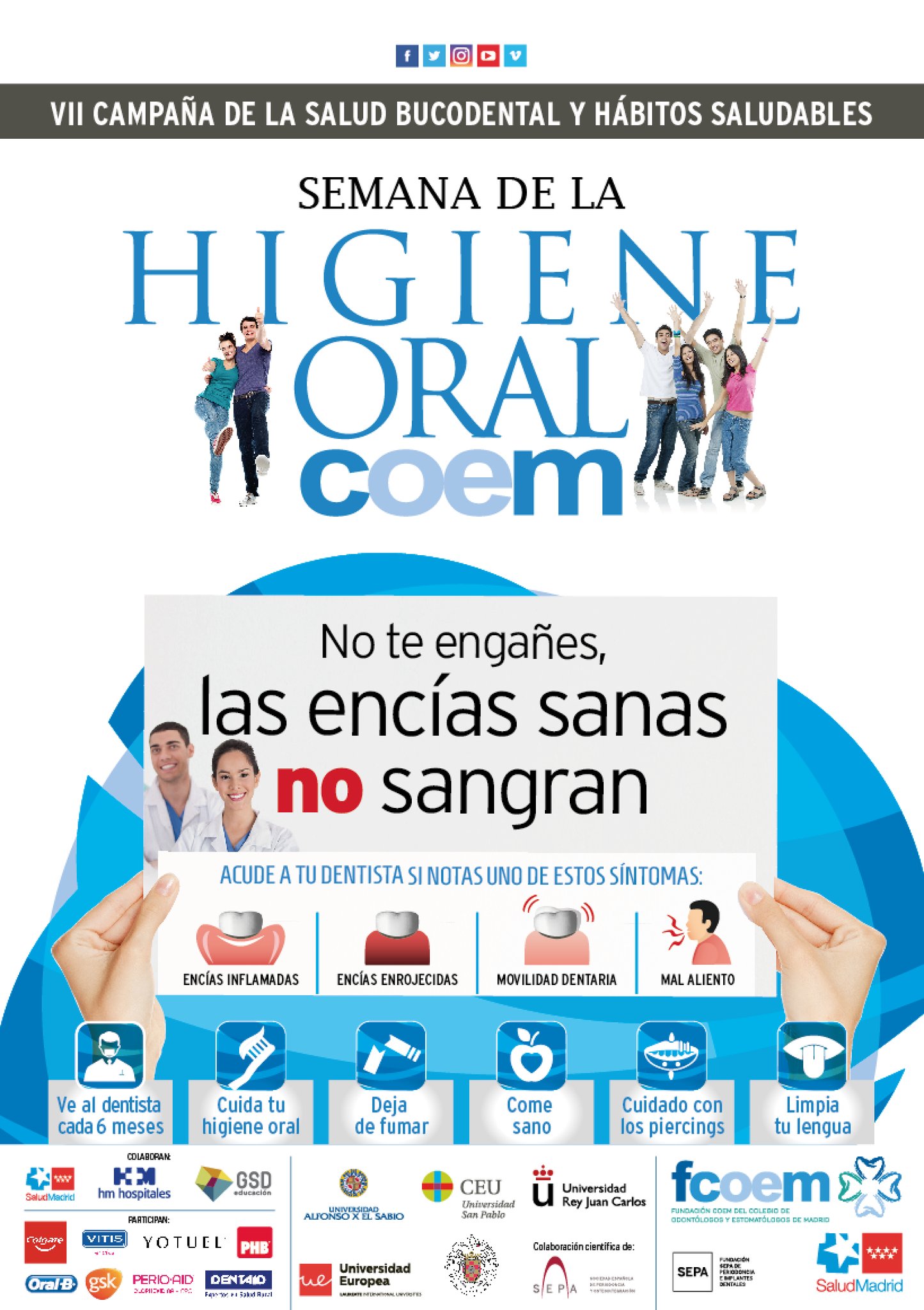 Celebra la VII Semana de la Salud Bucodental y los Hábitos Saludables con el COEM