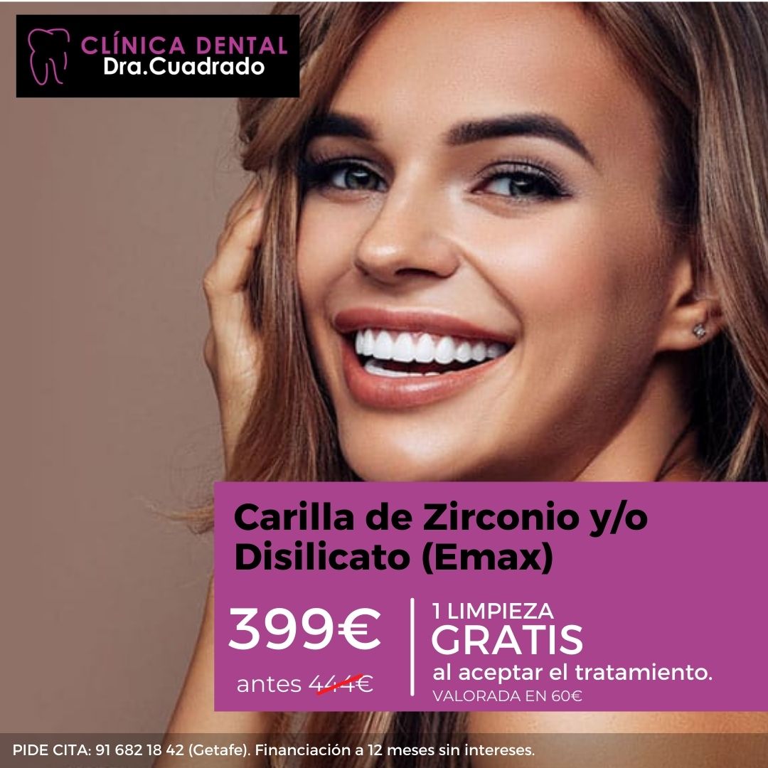 Consigue también tu carilla de zirconio o disilicato en nuestro centro de Getafe